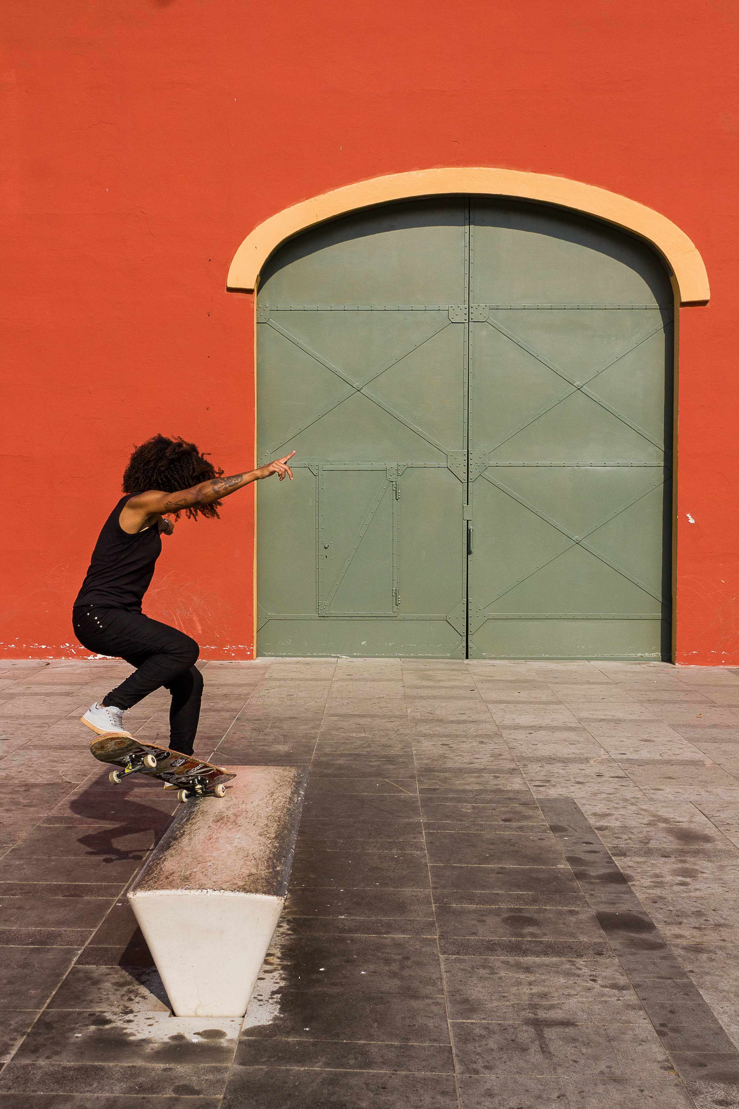 Vitória Mendonça, f/s crooked grind. Rio de Janeiro 2018. Anairam de Leon