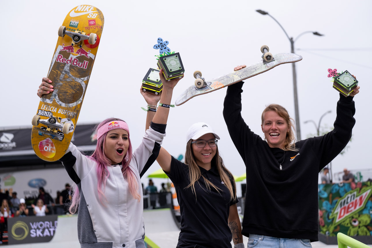 Leticia, Pamela and Candy take the podium at Dew Tour