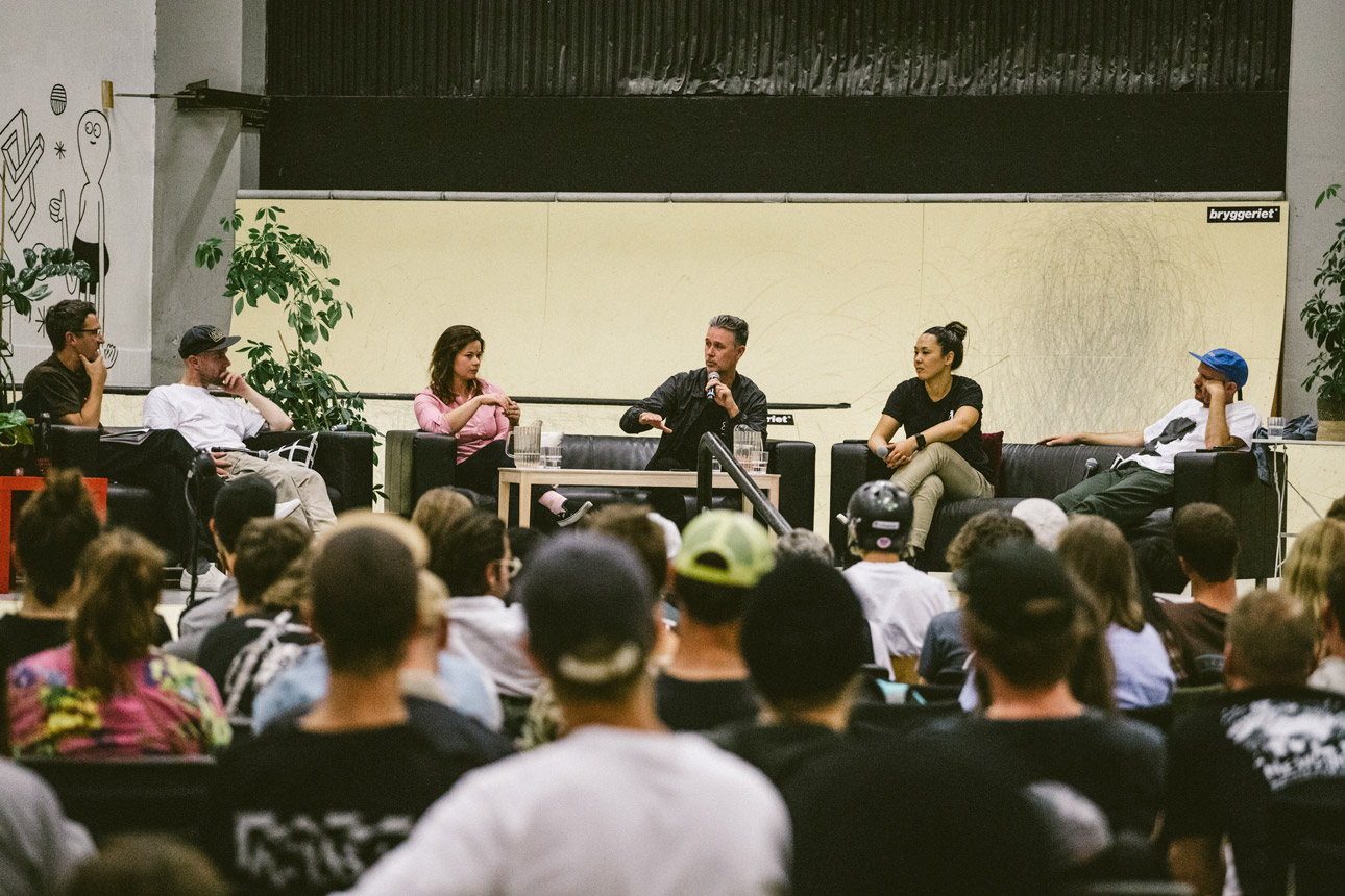 Claire Alleaume and Kim Woozy speaking on the Stay Core Stay Poor panel