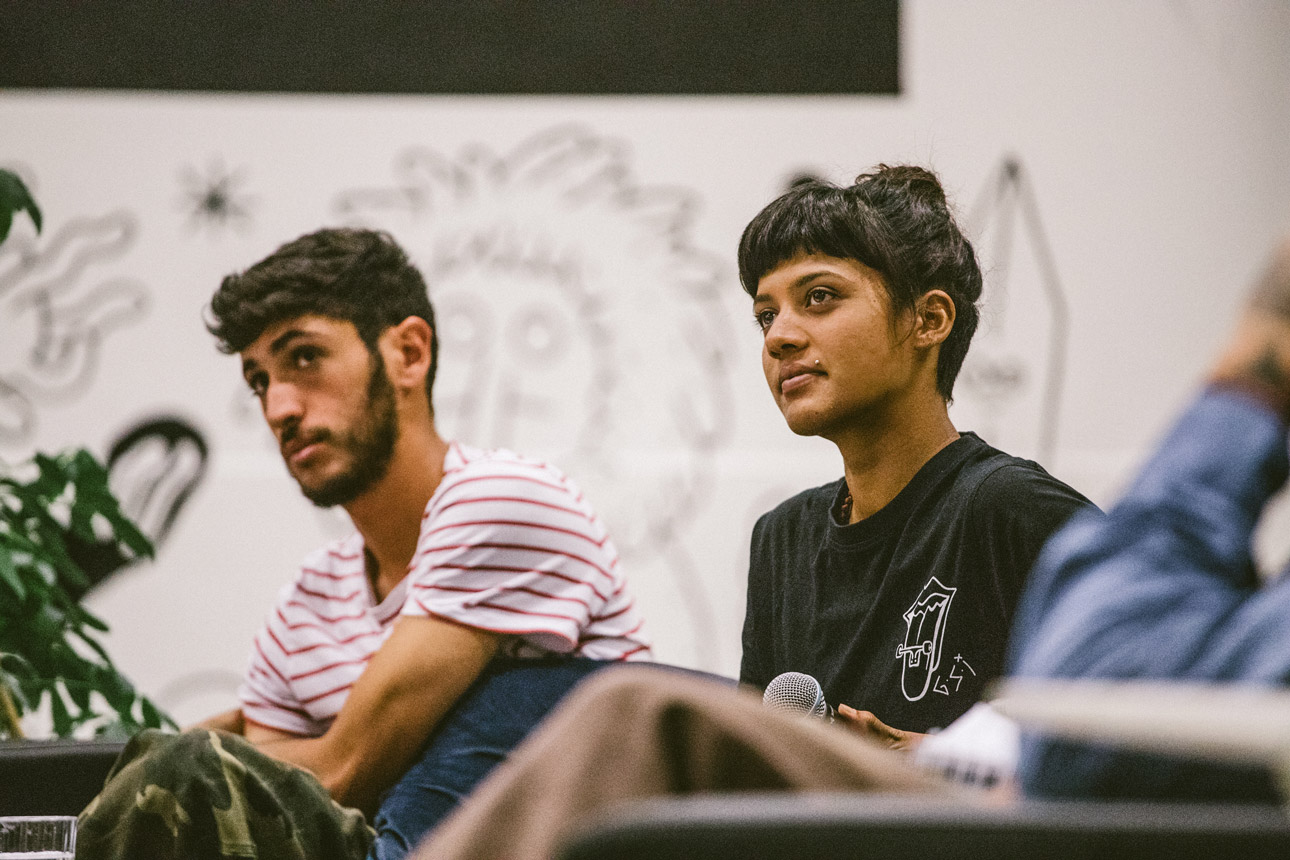 Atita Verghese on the Globally Stoked panel at Pushing Boarders.