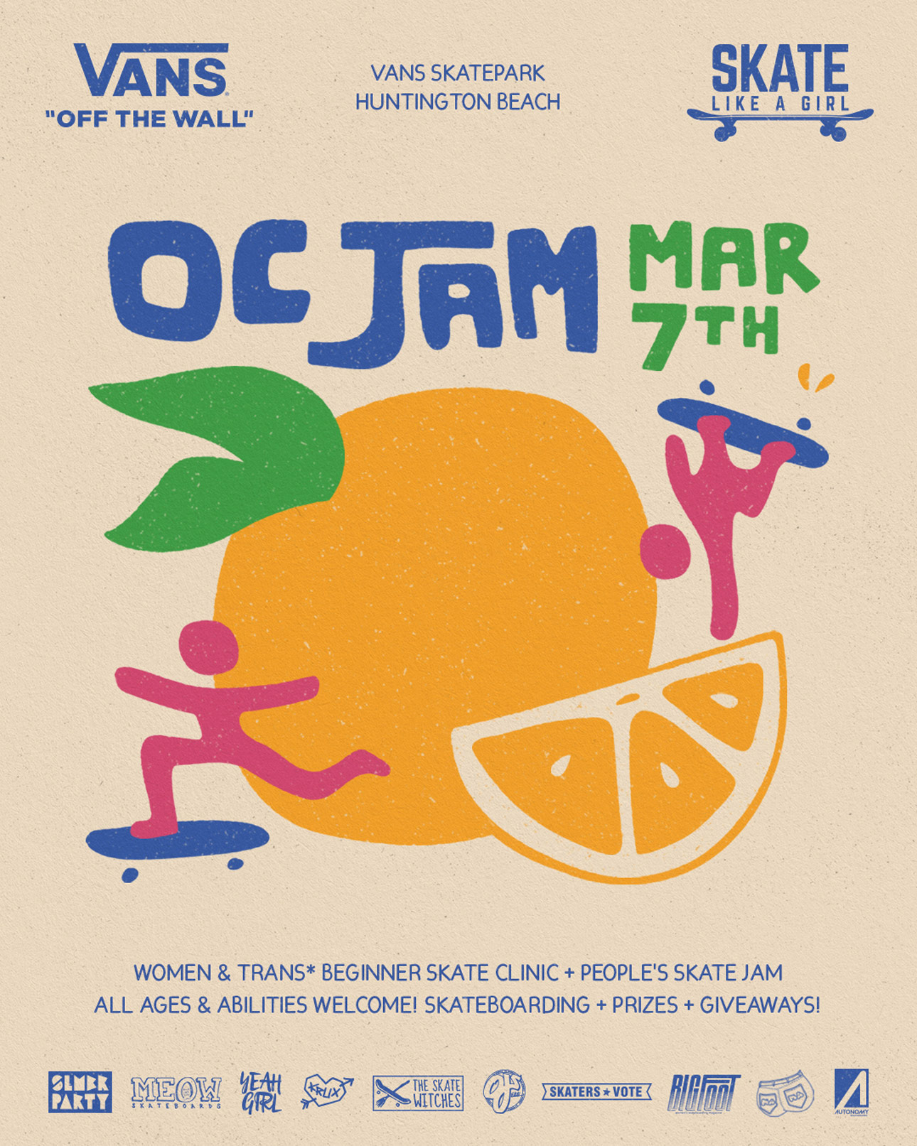 Skate Like A Girl & Vans present OC Jam