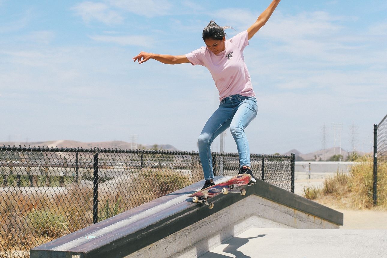 Eliana Sosco, front 180 switch 5-0. Photo: Sarah Huston.