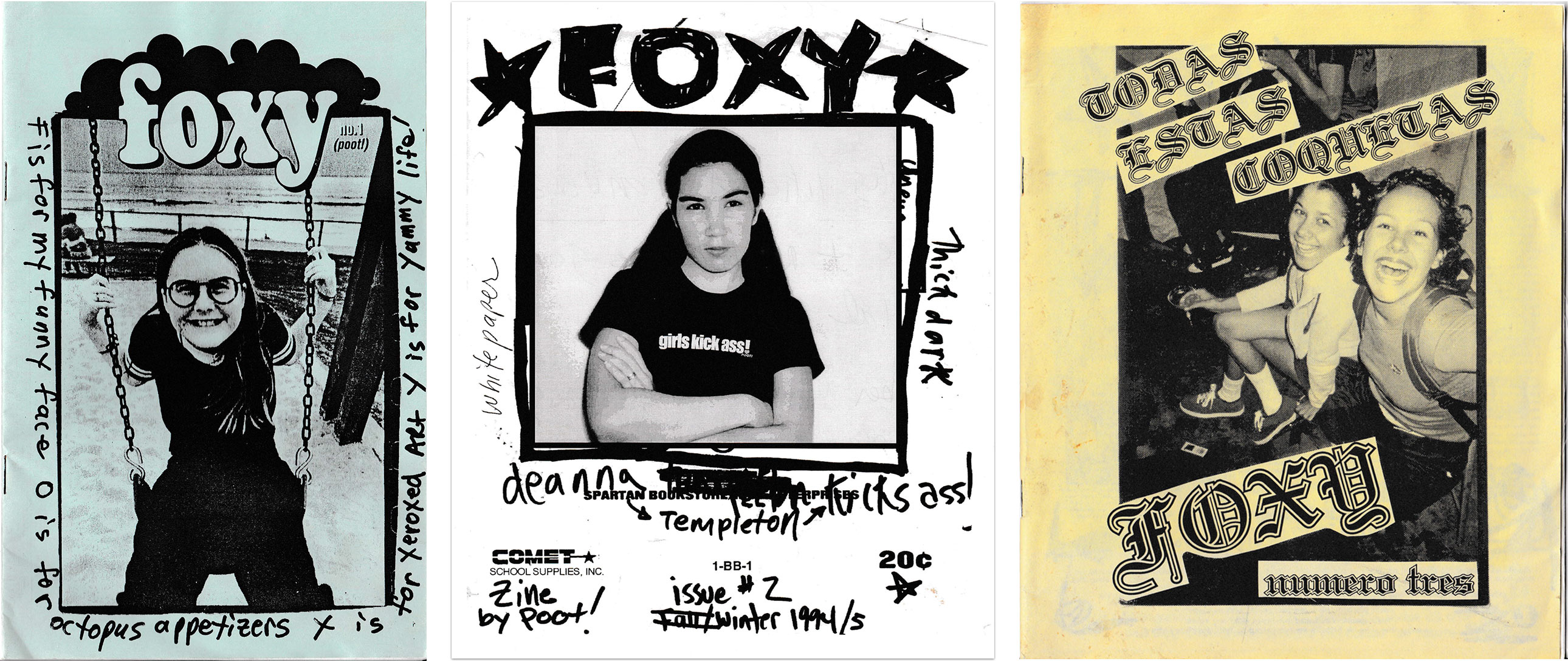 Issues 1, 2 and 3 of the Foxy zine were created on the Xerox machine.