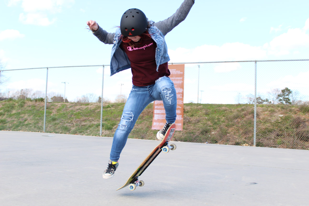 Skateboarder Abigail Sawyers