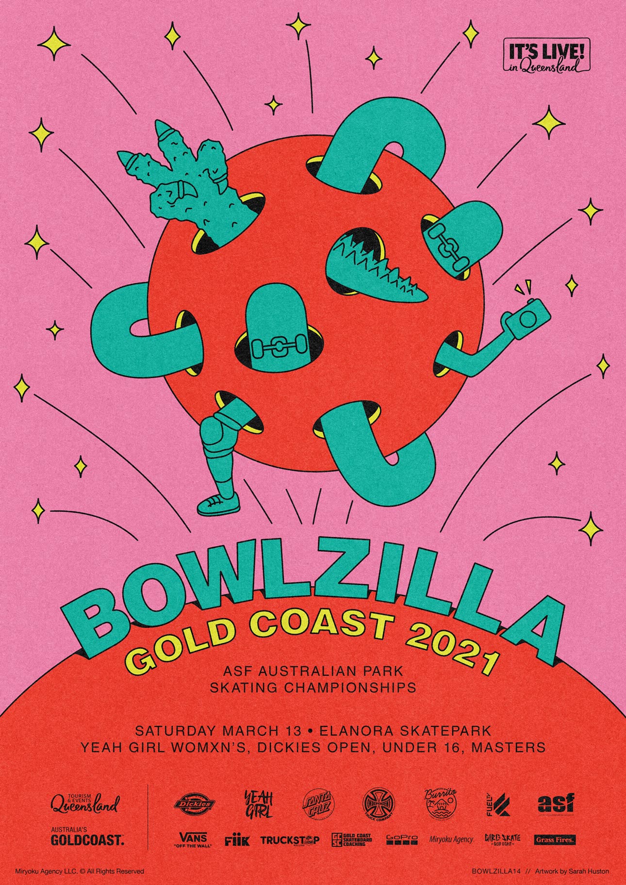 BOWLZILLA Gold Coast 2021 poster