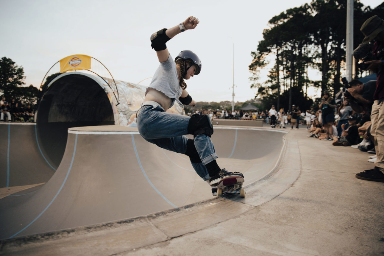 Aaliyah Wilson, f/s smith at BOWLZILLA Gold Coast 2021. Photo: Kiowa Sioux