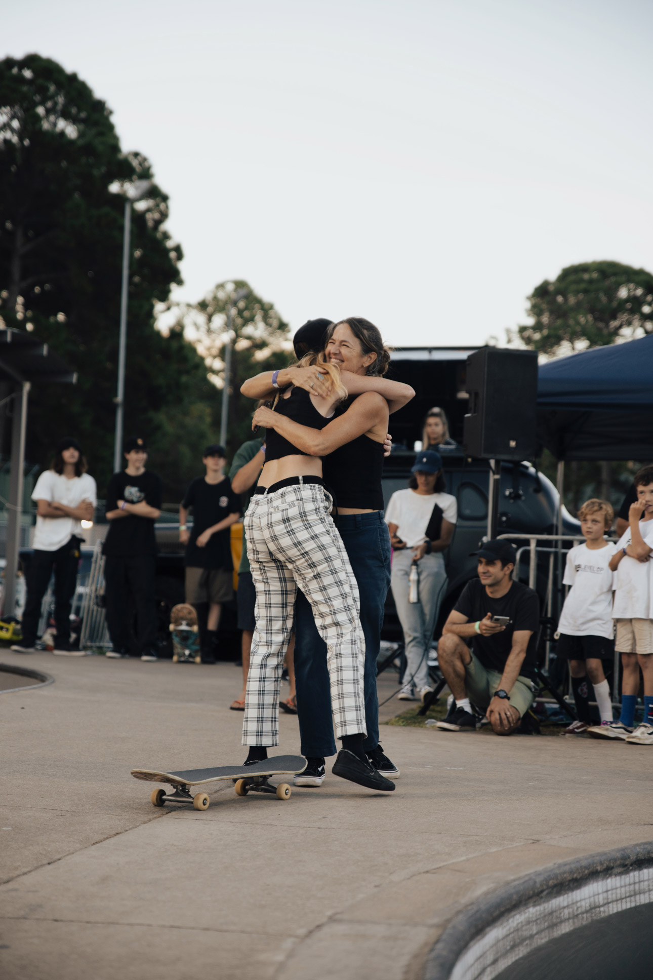 Aimee and behind the scenes queen, Nikki Lovelace, sharing a moment. Photo: Kiowa Sioux