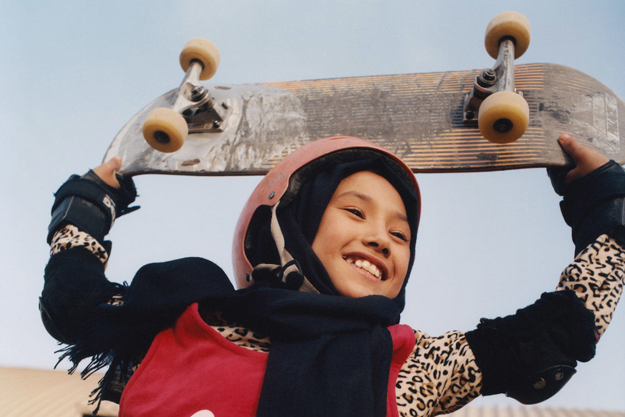 Girls at Skateistan Mazar-e-Sharif by Juliette Cassidy