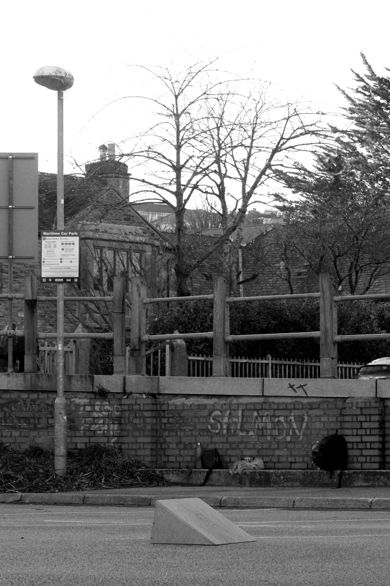 A lonely skate ramp in Maritime Car Park. Photo: Samantha Bache