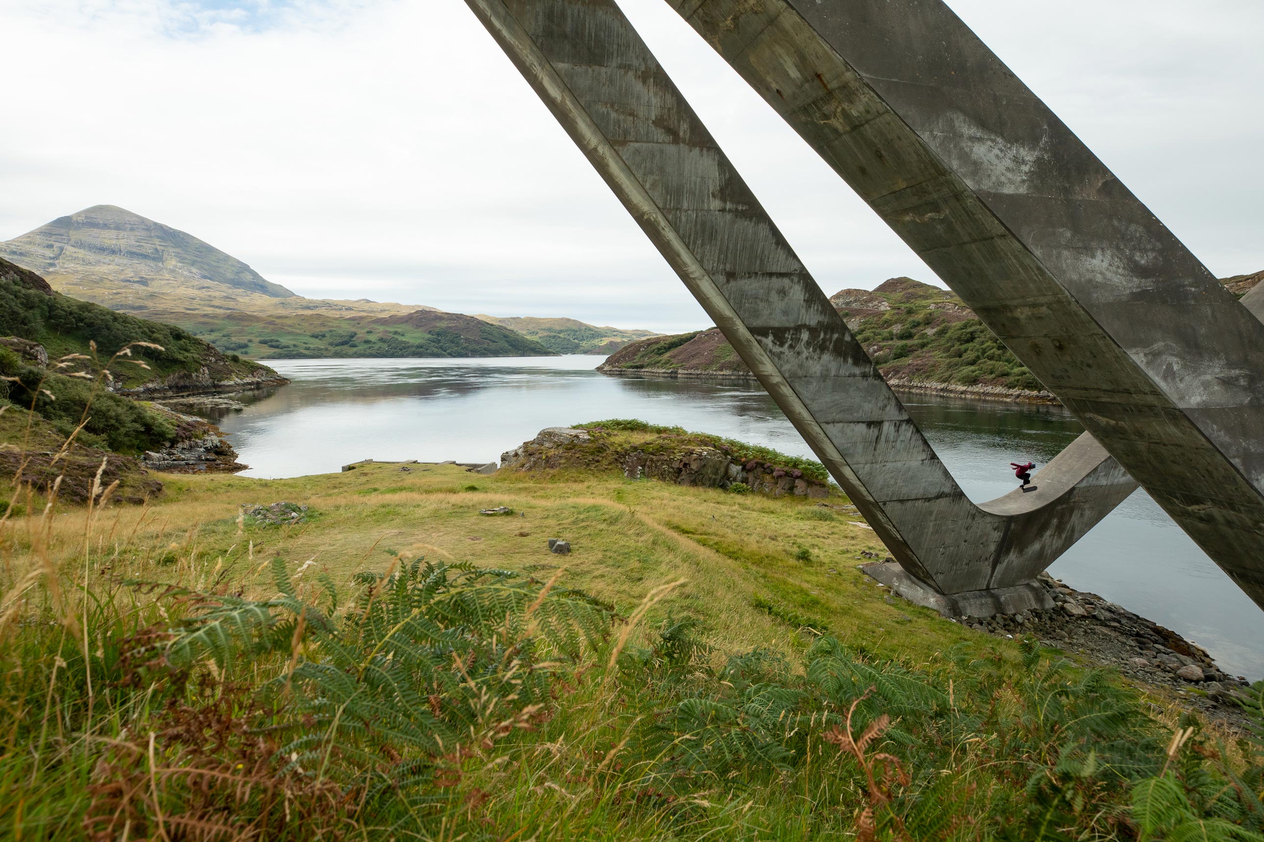 Helena Long skating in the Scottish Highlands. Photo: Hannah Bailey