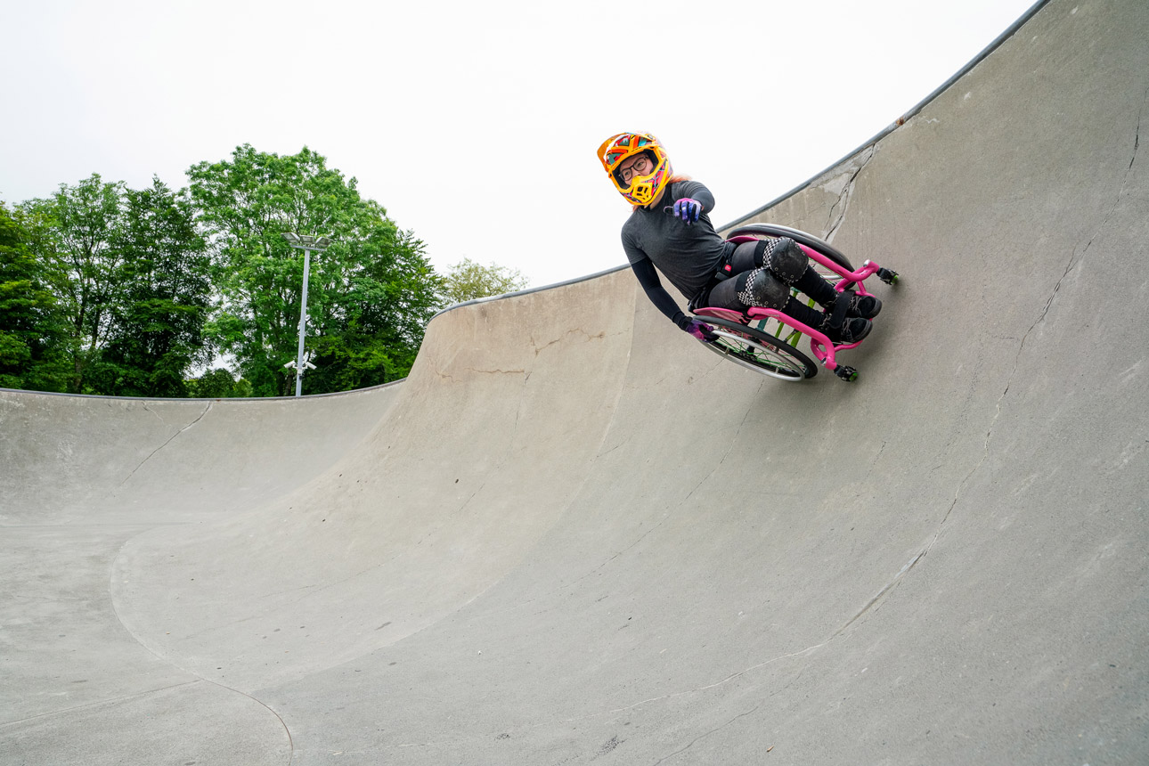 Wheelchair motocross champion Lily Rice. Photo: Hannah Bailey