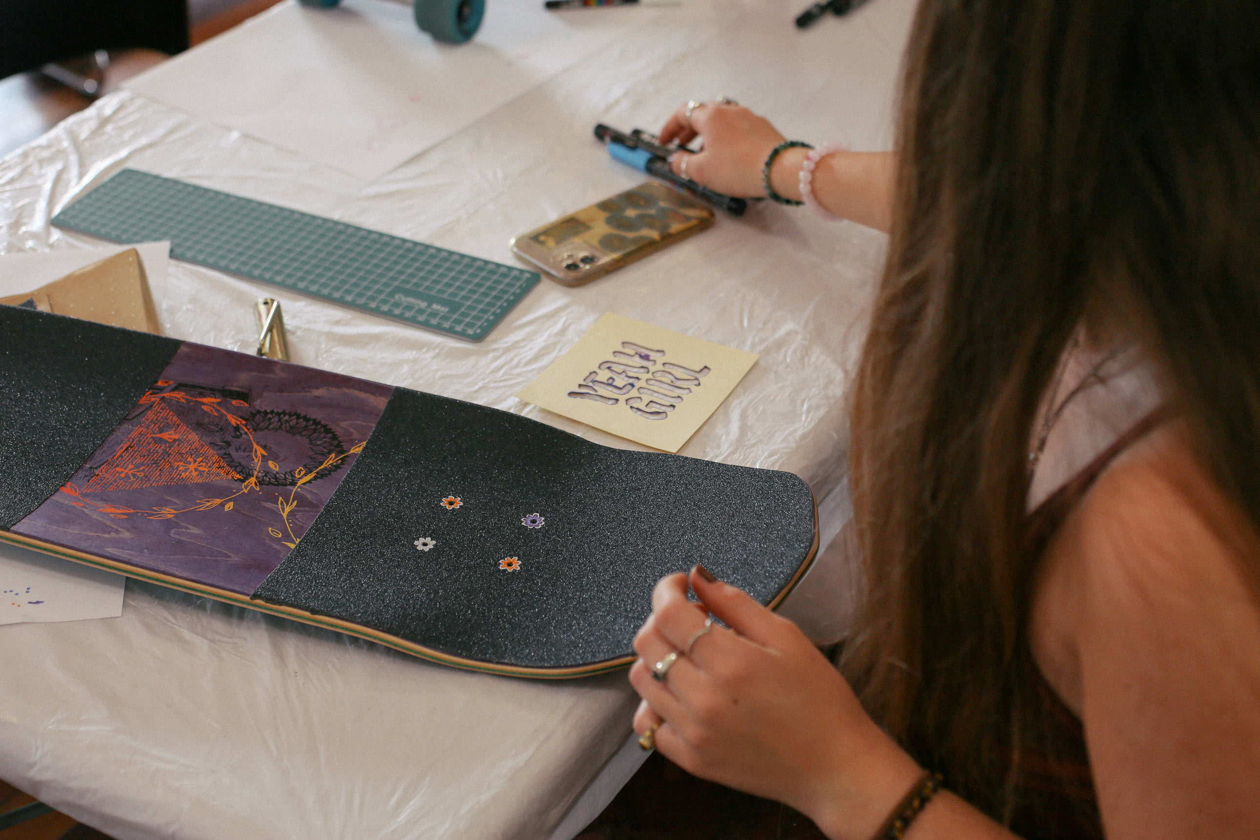 Yeah Girl Grip Tape Art Workshop