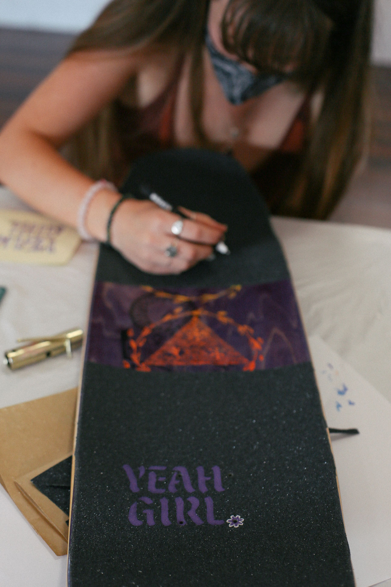 Yeah Girl Grip Tape Art Workshop