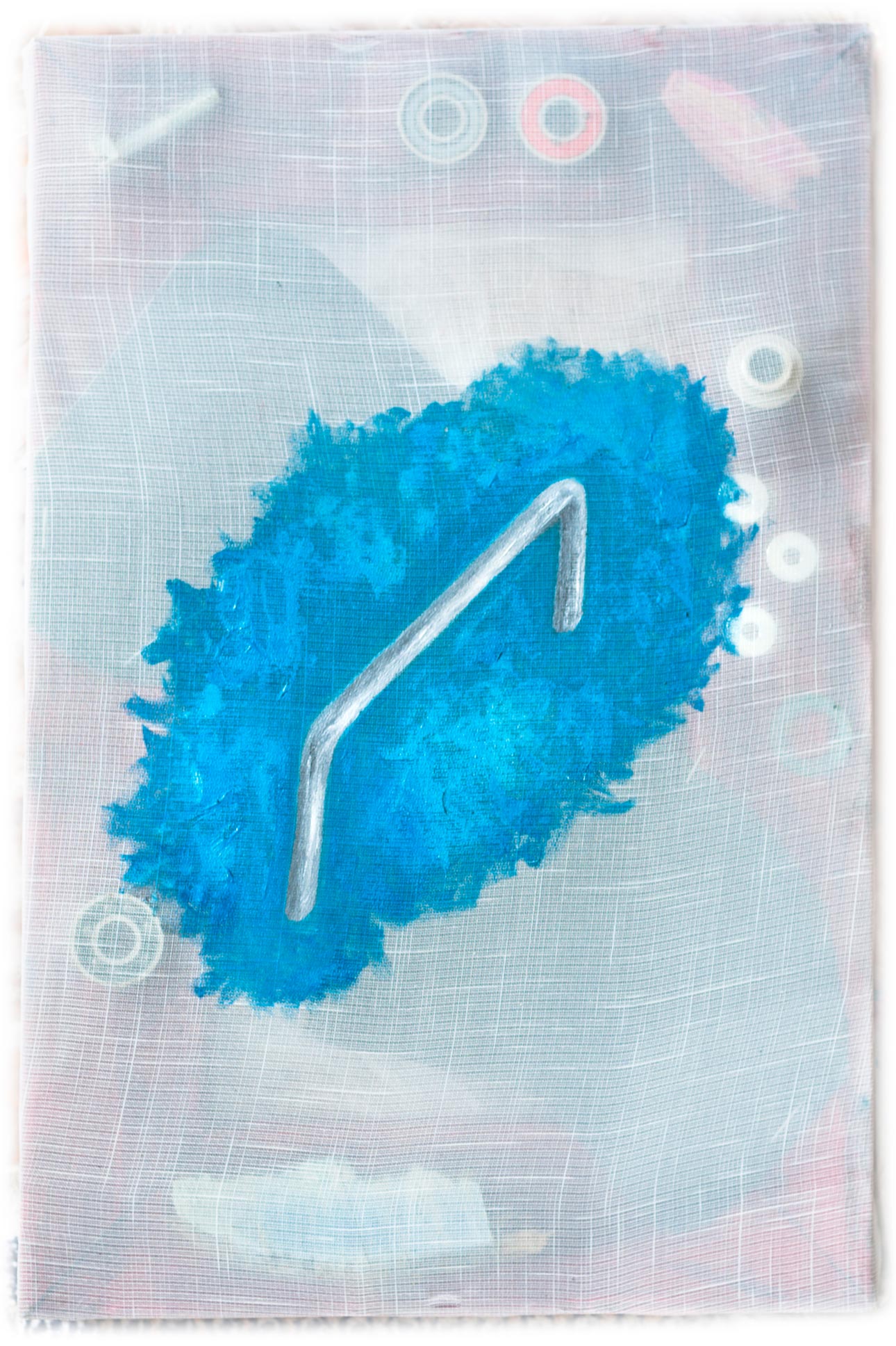 Acknowledgment nº1, oil on fabric, 20x30cm by Ileana.