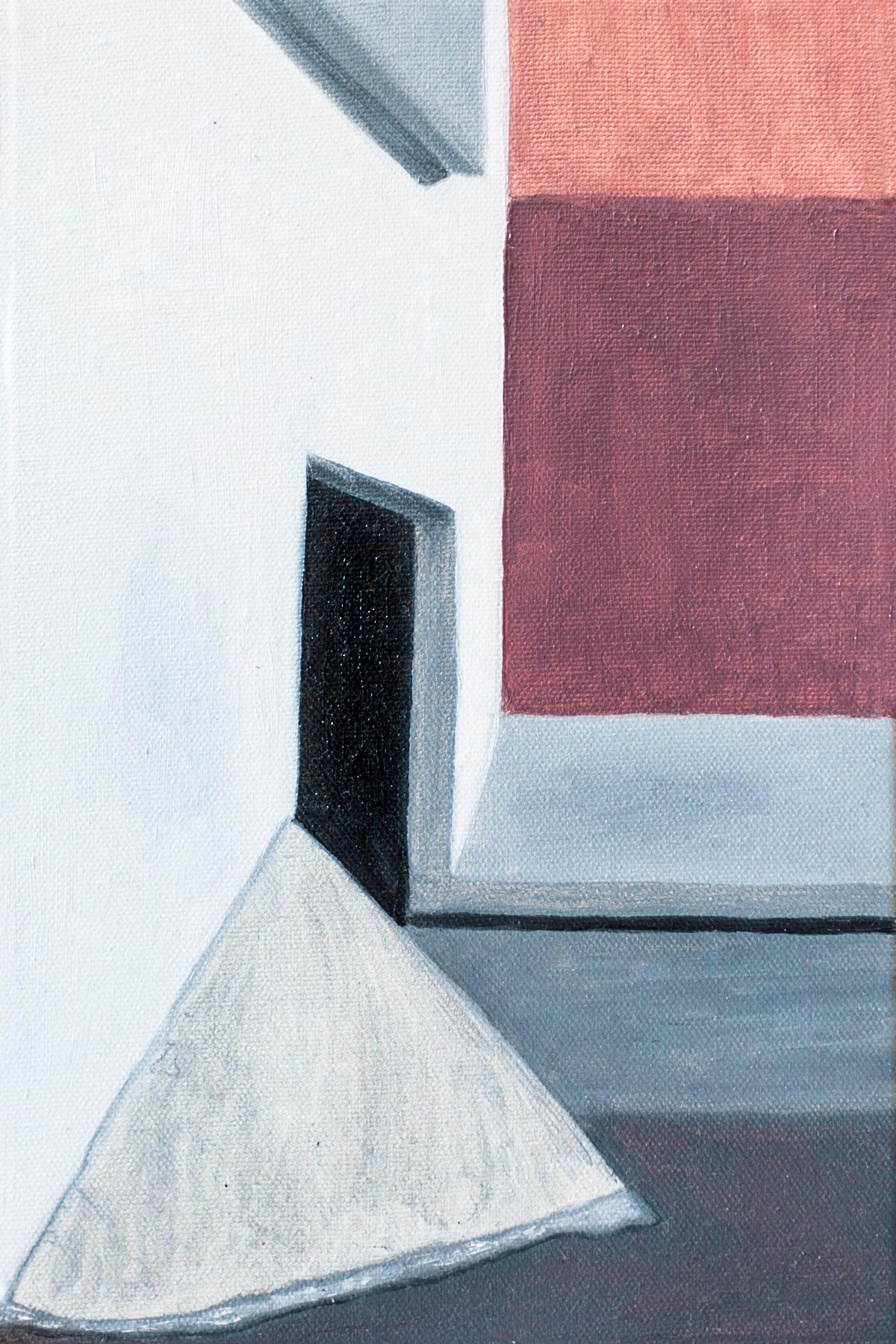 Wall, oil on canvas, 20x30cm, 2022. From the Skateboarding Spots series by Ileana.