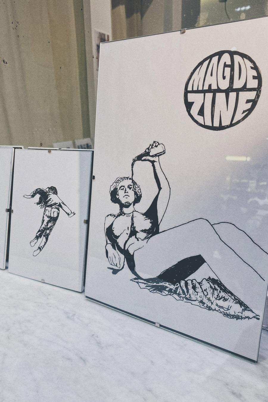 Sarah Ribeiro drawings, Nozbone, Mag de Zine launch party 2022