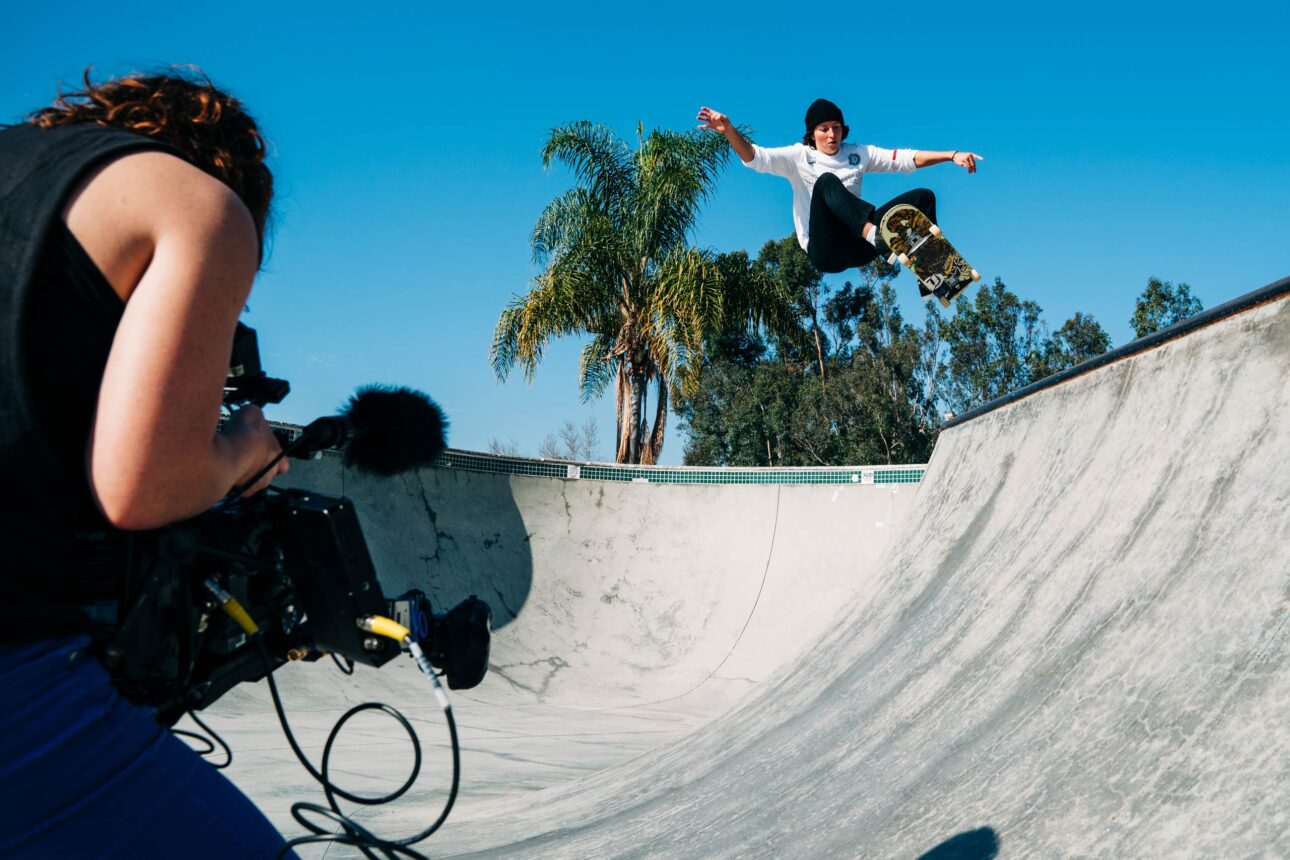 BTS of Nicole Hause in SKATE DREAMS. Photo: Hayley Gordon