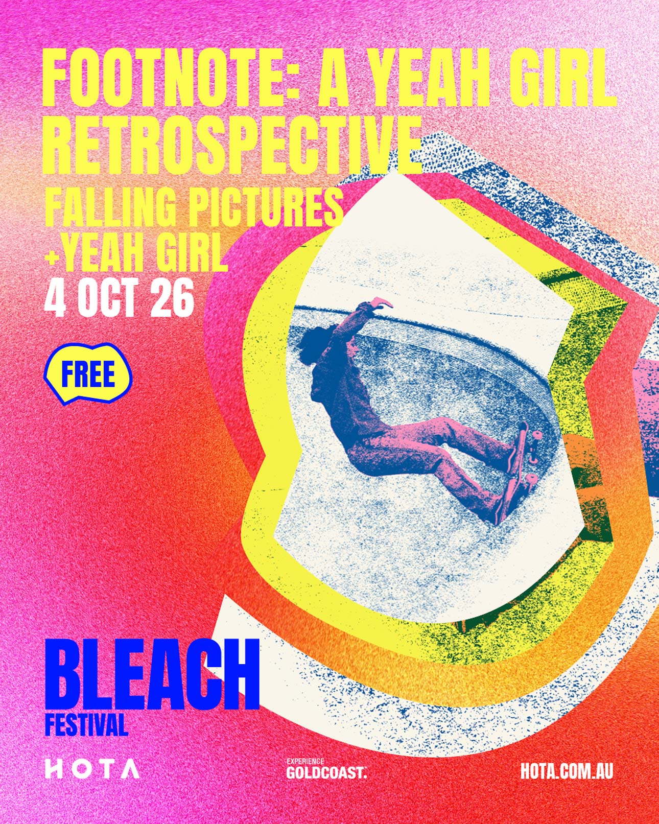 Footnote: A Yeah Girl Retrospective documentary screening event flyer for BLEACH Festival